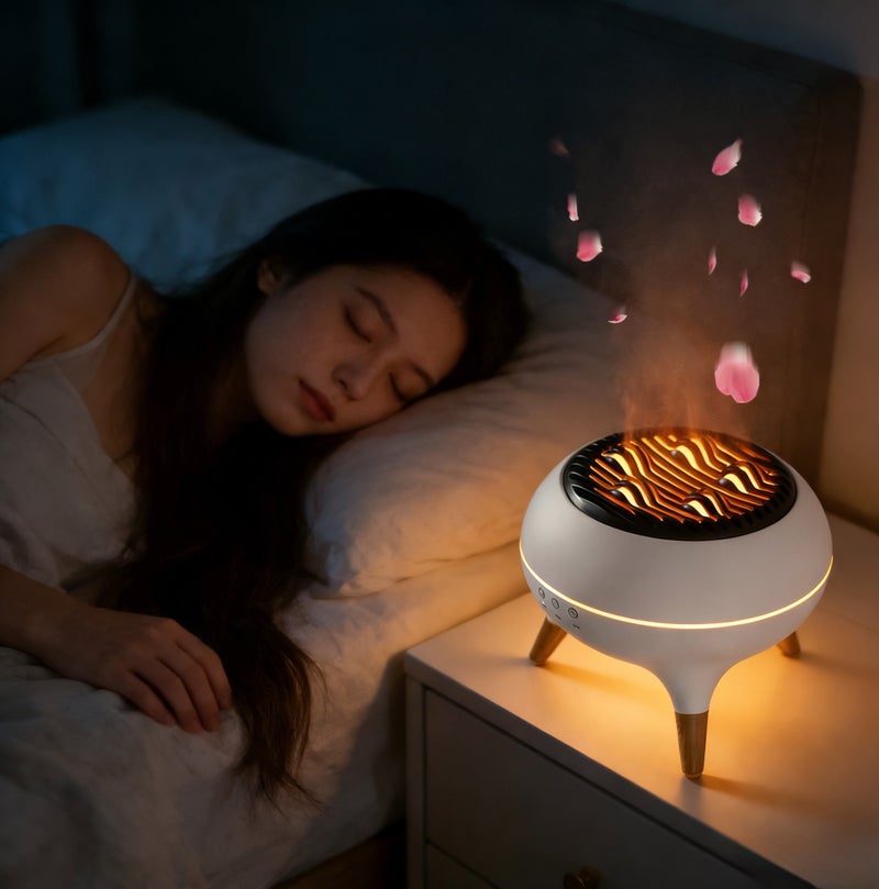 Field air humidifier，Essential Oil Diffuser Aromatherapy Diffuser 350ml– Remote Control, 7 Varieties of Flames, Night Light, Ultrasonic Mist, Silent Operation & Auto Shutoff – Ideal for Bedroom, Office & Yoga&meditation - Image 1